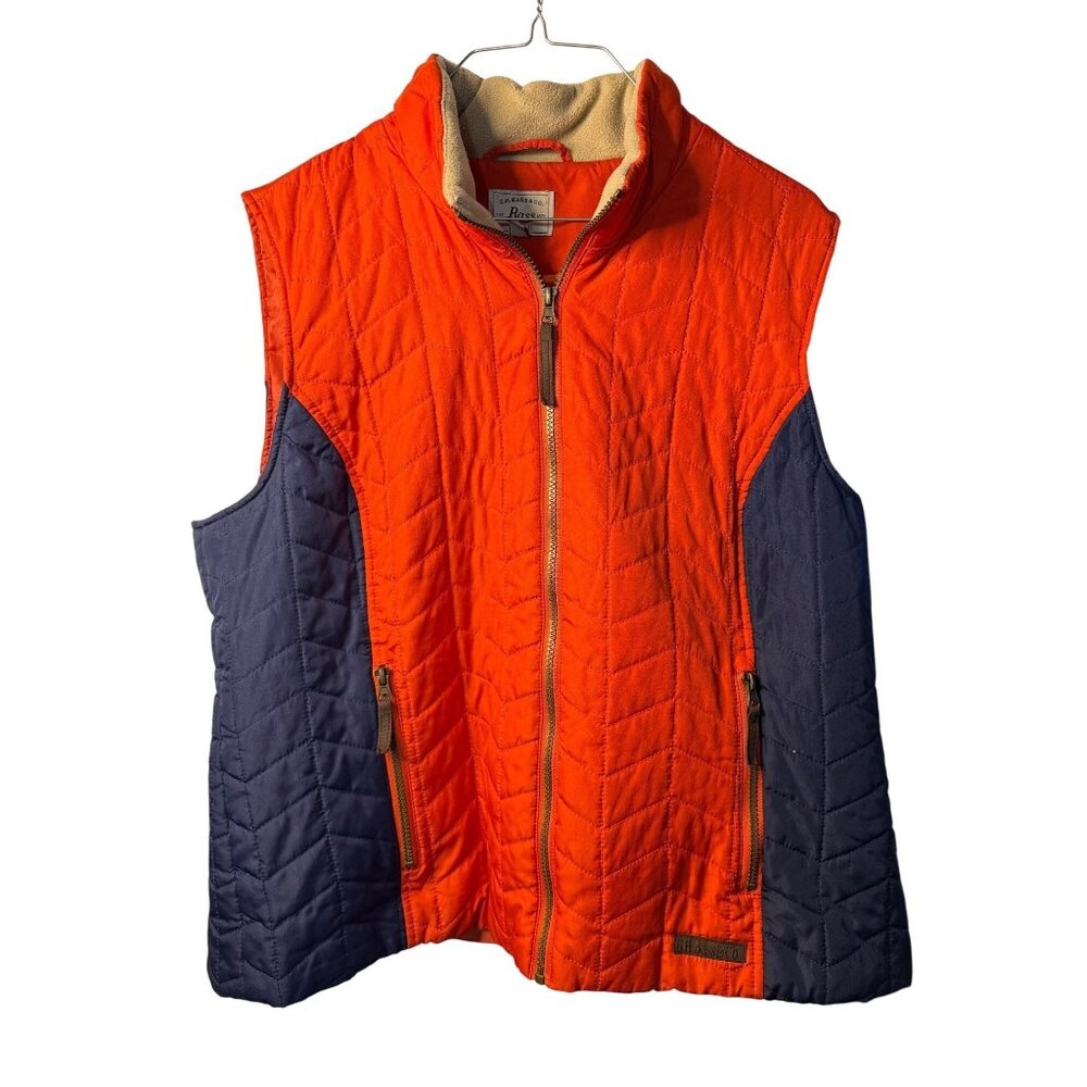 VTG G.H‎ Bass & Co Women XL Quilted Full Zip Vest Puffer Layering Jacket Outdoor